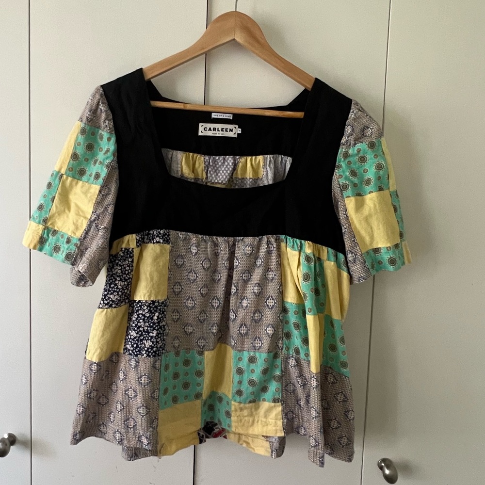 Carleen Women's Patchwork Blouse - Multicolor